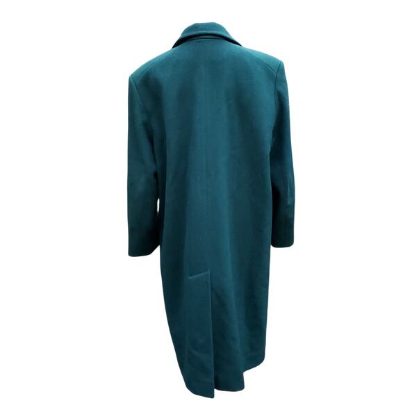 Vintage Forecaster Green Wool  Double Breasted Winter Trench Coat 13 /14 Petite - Picture 9 of 16